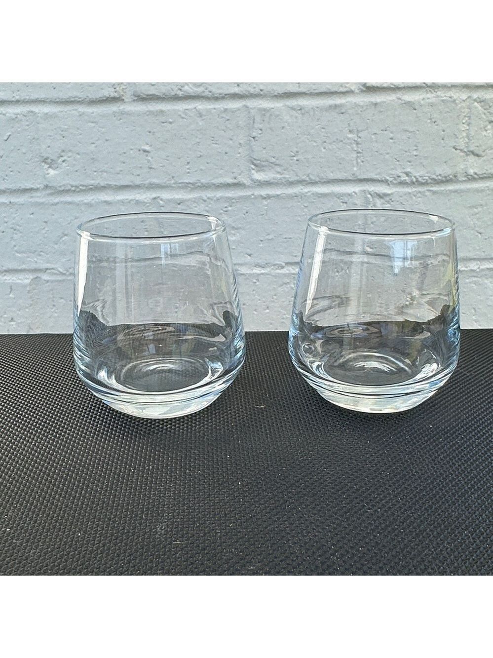 Elegant Clear Glass Dipping Cups Set of 2 Extra from a set of clear Fish Plates